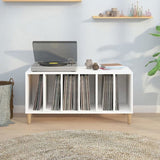 Record Cabinet White 100x38x48 cm Engineered Wood 831973