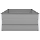 Planter Light Grey 195 x 100 x 45 cm Galvanised Steel 42018167