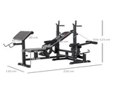 Multi-Exercise Full-Body Weight Rack with Bench Press, Leg Extension, Chest Fly Resistance Band & T3398P349210
