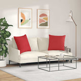 Sofa Pillows 2 pcs Red 80 x 80 cm Fabric 42014052