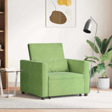 Pull out Sofa Bed Single Light green 90 x 165 x 87 cm Velvet 42002700