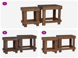 Plant Stand 2 pcs Brown 70 x 11 x 27 cm Mahogany Wood 42012383
