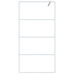Walk-in Shower Wall White 100x195 cm Clear ESG Glass 152142