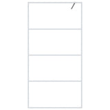 Walk-in Shower Wall White 100x195 cm Clear ESG Glass 152142