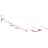 Mattress Topper White and Green 80 x 200 x 6 cm Jaquard Fabric 4106144