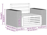 Outdoor Middle Sofa Natural 3438923