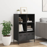 Highboard Black 68x39x103.5 cm Steel 851382
