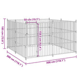 Outdoor Dog Kennel 300x300x185 cm 170894