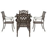 Garden Table Set 5 pcs Bronze Cast Aluminium 3334736
