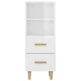 Sideboard High Gloss White 34.5x34x90 cm Engineered Wood 812363