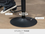 Set of 2 Bar Stool, Adjustable Height PU Leather Barstools with Swivel Seat and Footrest for T3398P342376