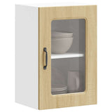 Kitchen Wall Cabinet with Glass Door Kalmar Sonoma Oak Engineered Wood 853530
