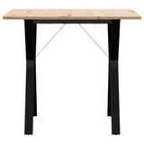 ZNTS Dining Table Y-Frame 90x90x75 cm Solid Wood Pine and Steel 3282718