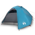 ZNTS Camping Tent Dome 4-Person Blue Waterproof 94336