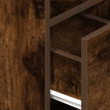 Bedside Cabinet with Drawer Smoked Oak 25x31x66 cm 858622