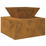 Fire Pit Rusty 50 x 50 x 40 cm Weathering Steel 874584