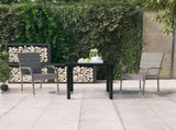 Garden Dining Set Grey and Black 3099389