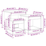 Coffee Tables 3 pcs Grey Sonoma Engineered Wood 816494