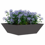 Garden Planter 5 pcs Black 50 x 50 x 15 cm Cold-rolled Steel 873825