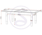 ZNTS Corona Extending Dining Table 400-403-009