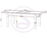 ZNTS Corona Extending Dining Table 400-403-009