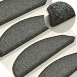 ZNTS Stair Mats 30 pcs Dark Grey 56x17x3 cm 3365745