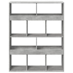 Bookcase Concrete Grey 100x33x125.5 cm Engineered Wood 3309360