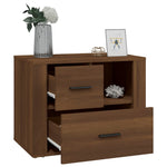 ZNTS Bedside Cabinet Brown Oak 60x36x45 cm Engineered Wood 816743