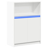 Sideboard with LED White 72x34x100 cm Engineered Wood 852159