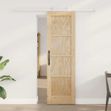 Sliding Door Brown 61 x 198.5 cm Solid Pine Wood 3333380