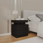 ZNTS Bedside Cabinet Black 45x35x52 cm Engineered Wood 326850