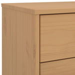 ZNTS Bedside Cabinet OLDEN Brown Solid Wood Pine 358582