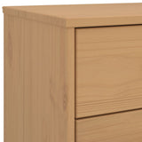 Bedside Cabinet OLDEN Brown Solid Wood Pine 358582