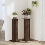 Plant Stands 2 pcs Brown Oak 30x30x80 cm Engineered Wood 3307870