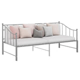 Sofa Bed Frame Grey Powder-coated metal 90x200 cm 324778