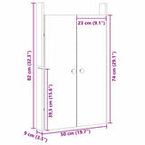 Kitchen Door MEPPEL 2 pcs Brown 50 x 9 x 82 cm 868176