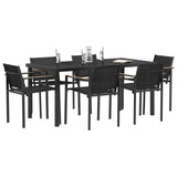 Outdoor Furniture Set 7 pcs Black and Anthracite Textilene 3422889