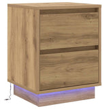 Bedside Cabinet with Drawer 2 pcs Artisan Oak 39 x 34.5 x 50 cm 869625