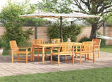 Garden Dining Set 7 pcs Brown Solid Acacia Wood 3375680
