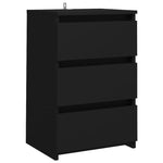 ZNTS Bed Cabinet Black 40x35x62.5 cm Engineered Wood 806213