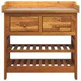 Garden Cabinet Natural 78 x 36.5 x 78cm Solid Acacia Wood 42001366