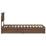 Storage Bed with Drawer Brown Oak 75 x 190 cm Engineered Wood 3410853