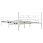 ZNTS 285298 Bed Frame White Metal 140x200 cm