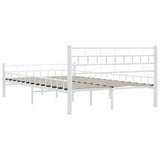 ZNTS 285298 Bed Frame White Metal 140x200 cm