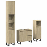 3 Piece Bathroom Furniture Set Sonoma Oak Engineered Wood 3307678