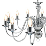 Chandelier Silver 12 x E14 Bulbs 281622