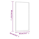 Wall Mirror 40x80 cm Glass Rectangle 350447