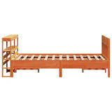 Bed Frame without Mattress Wax Brown 160x200 cm Solid Wood Pine 3306260