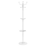 ZNTS Coat Stand with Umbrella Holder White 180 cm Powder-coated Iron 377102