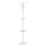 ZNTS Coat Stand with Umbrella Holder White 180 cm Powder-coated Iron 377102